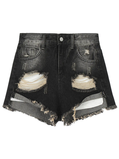 Rebel Ripped Shorts-S1095