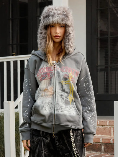 Sudadera con capucha gráfica Sacred Shine-346
