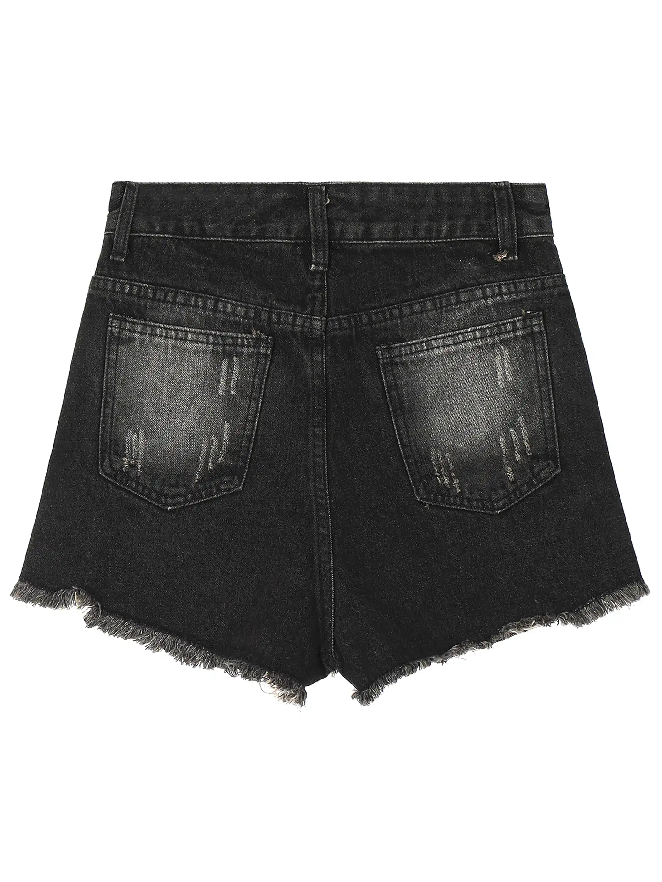 Rebel Ripped Shorts-S1095
