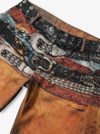 Personalized Graffiti Denim Pants-S1059