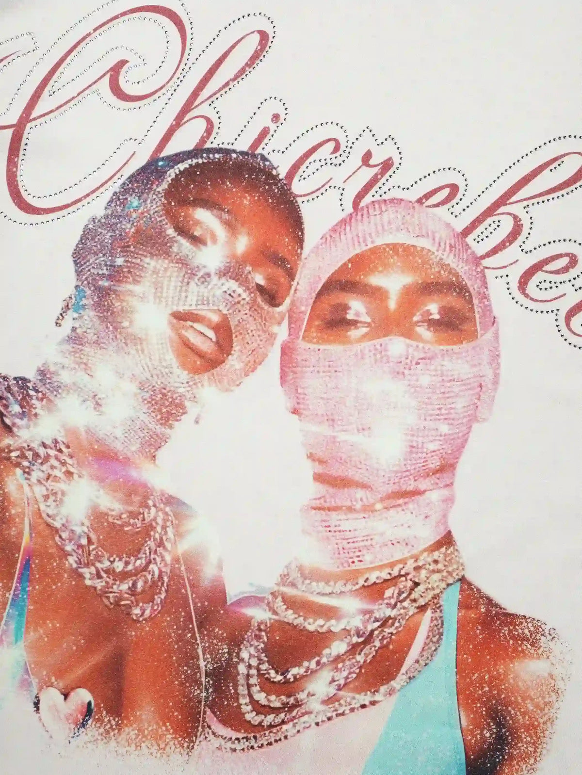 Camiseta de Estrás Brillante de Doble Cara-267