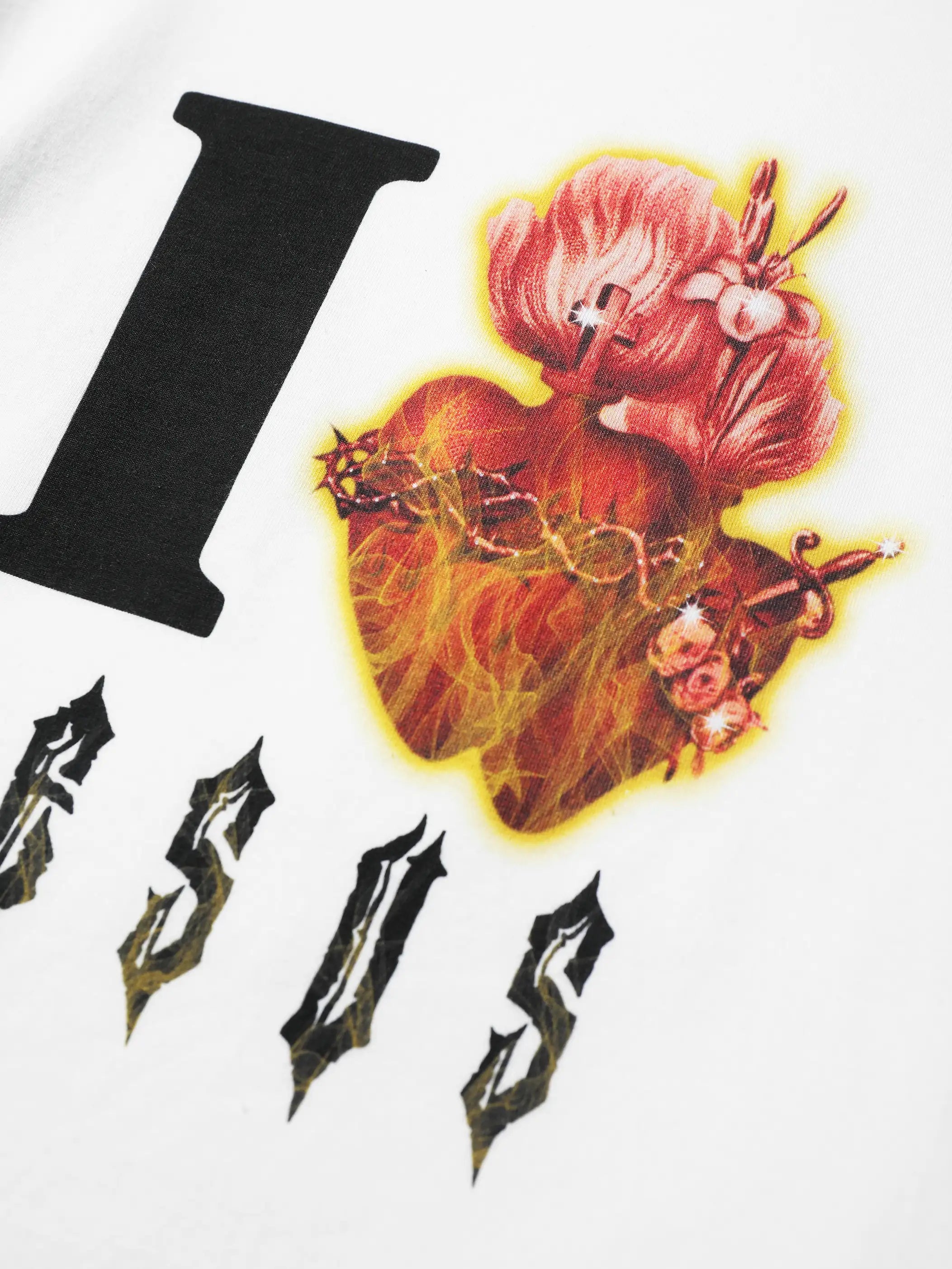 I Love Jesus Sacred Heart Print Baby Tee-186