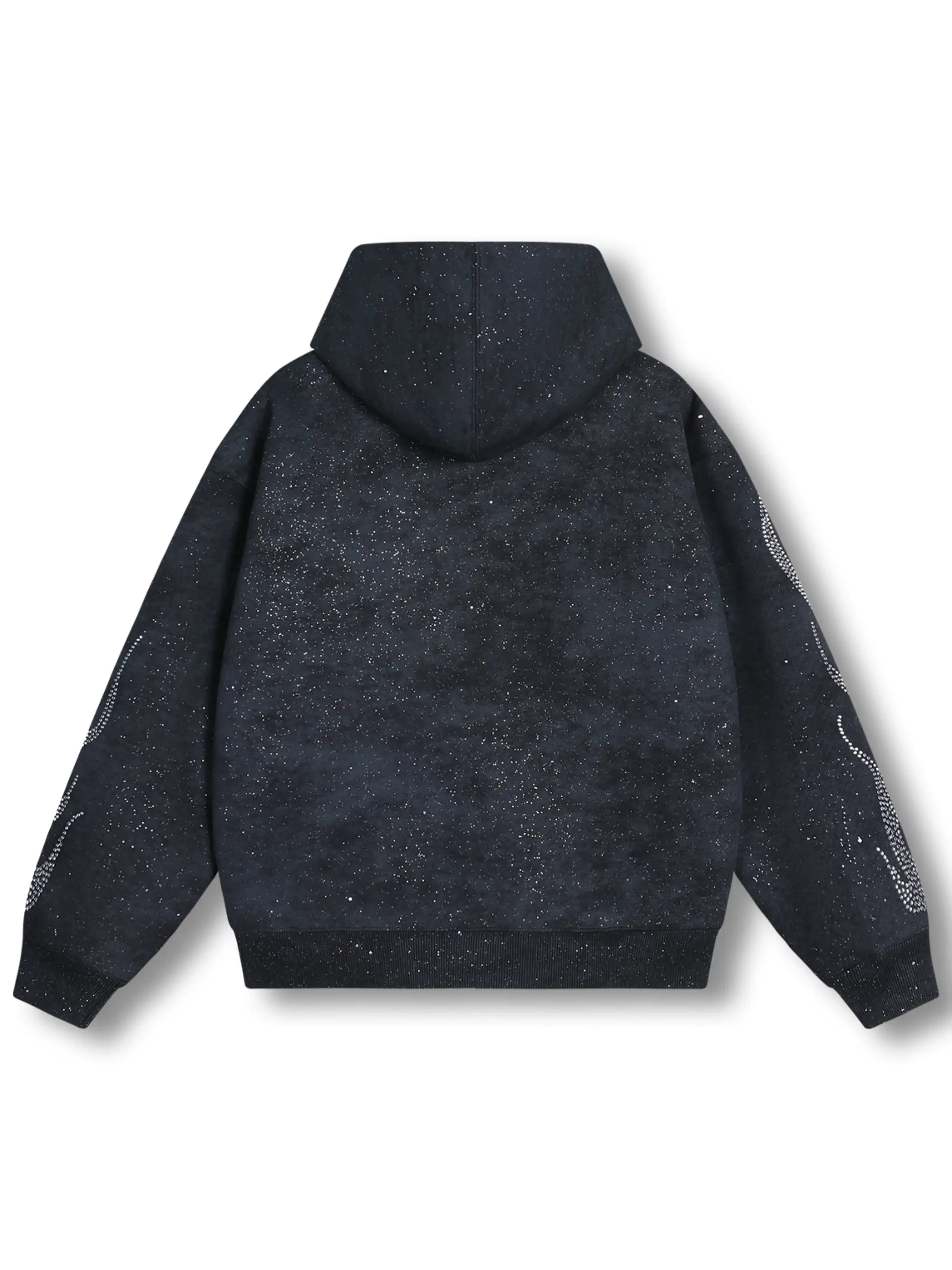 DOUBLECRAZY Flame Man Diamond Gradient Vintage Hoodie - 043