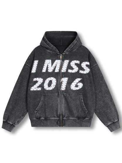 Nostalgic 2016 Zip-Up Hoodie - 103