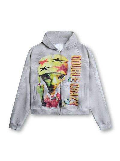 Sudadera con capucha Space Rebel Alien-340