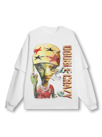 Camiseta de manga larga alienígena Rebelde Espacial-334