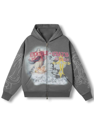 Sudadera con capucha gráfica Sacred Shine-346