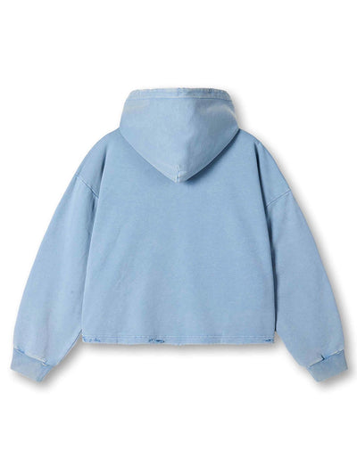 Distressed Concert Boxy Hoodie-718