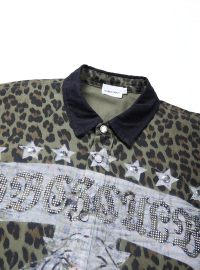 Camisa de malla de leopardo-390