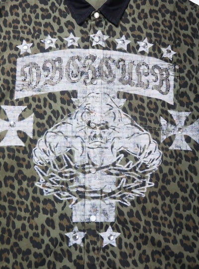 Camisa de malla de leopardo-390