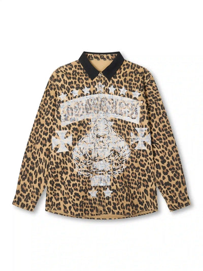 Camisa de malla de leopardo-390