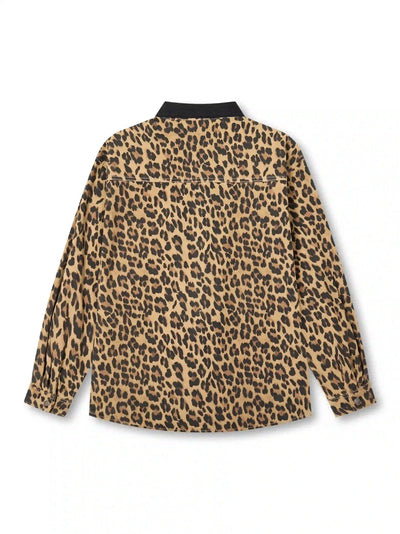 Camisa de malla de leopardo-390