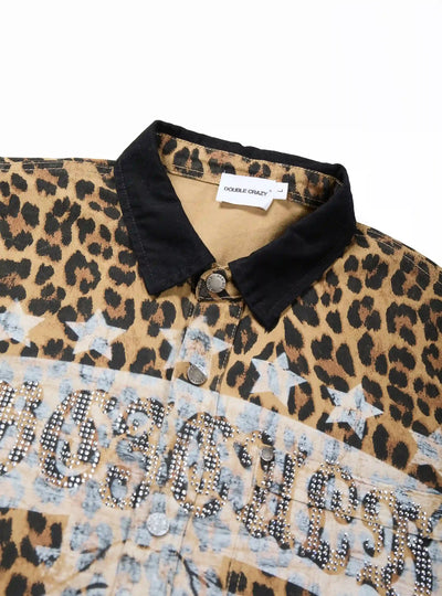 Camisa de malla de leopardo-390