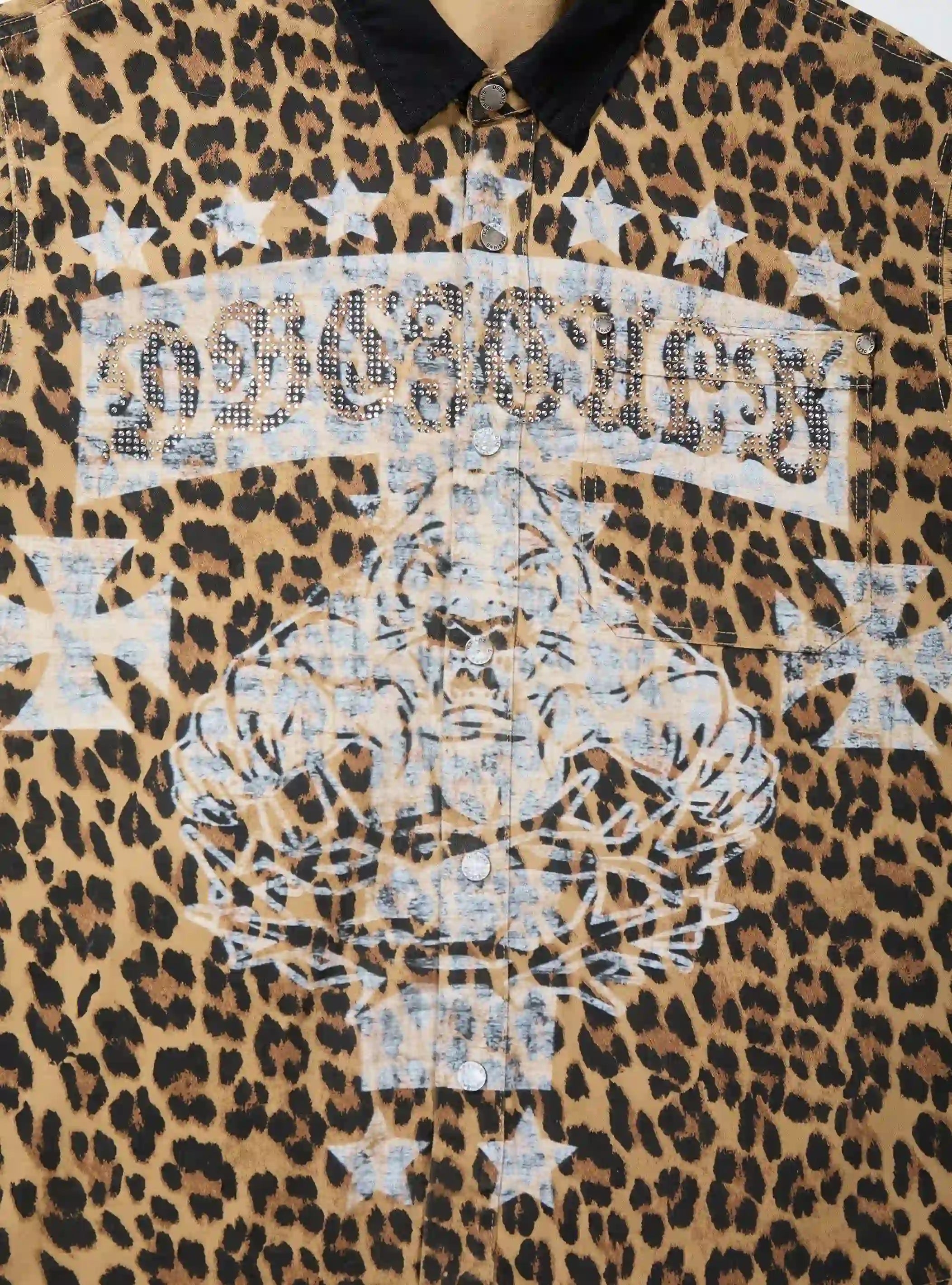 Camisa de malla de leopardo-390