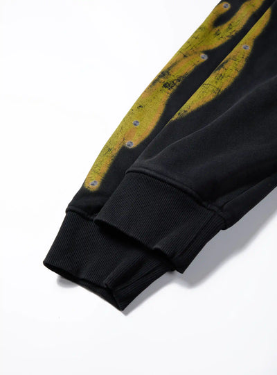 Flame Burst Zip Hoodie-379