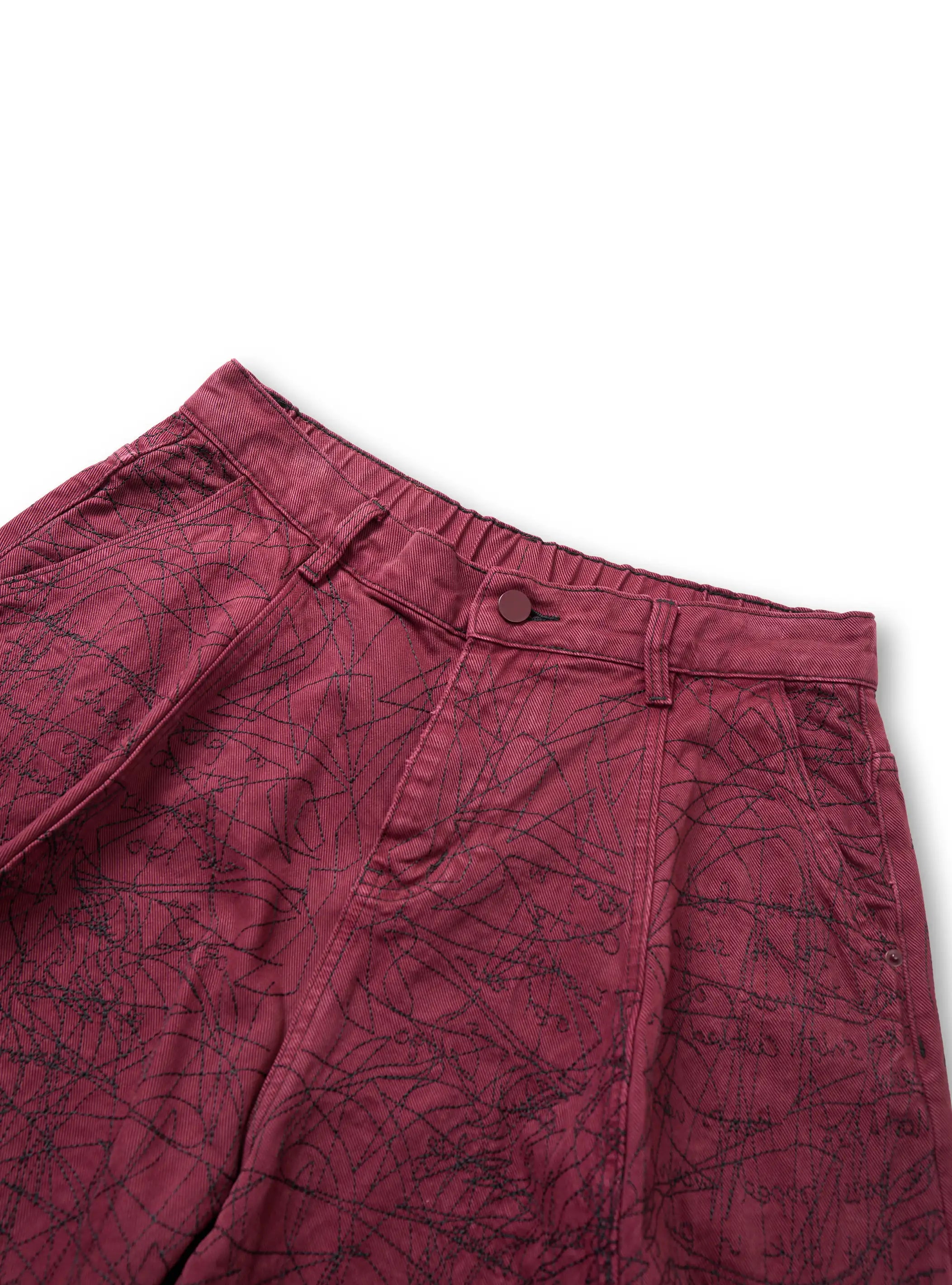 Hand-Drawn Chaos Denim Jeans-S1182