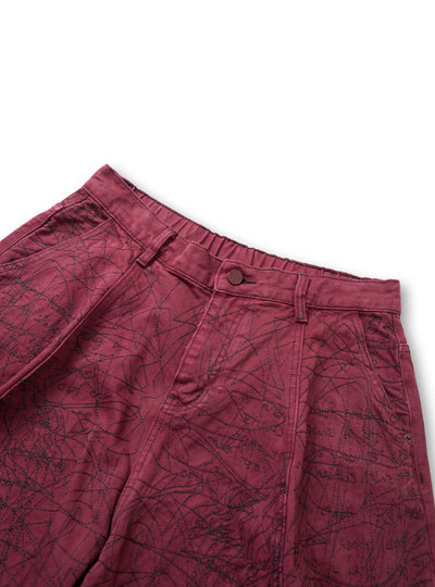 Hand-Drawn Chaos Denim Jeans-S1182