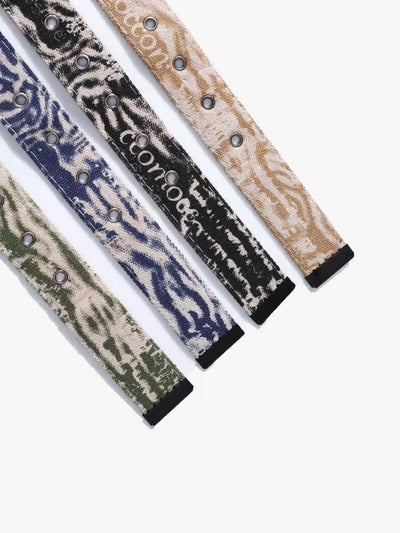 Dragon Buckle Belt Collection with Printed Straps Trendy Streetwear Fashion Accessories-S139