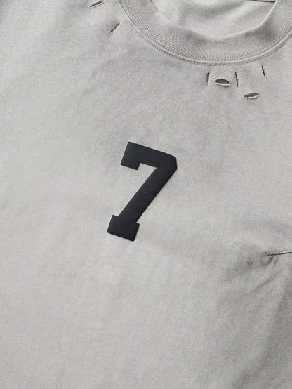 Number 7 Metal Ring T-shirt-S1009