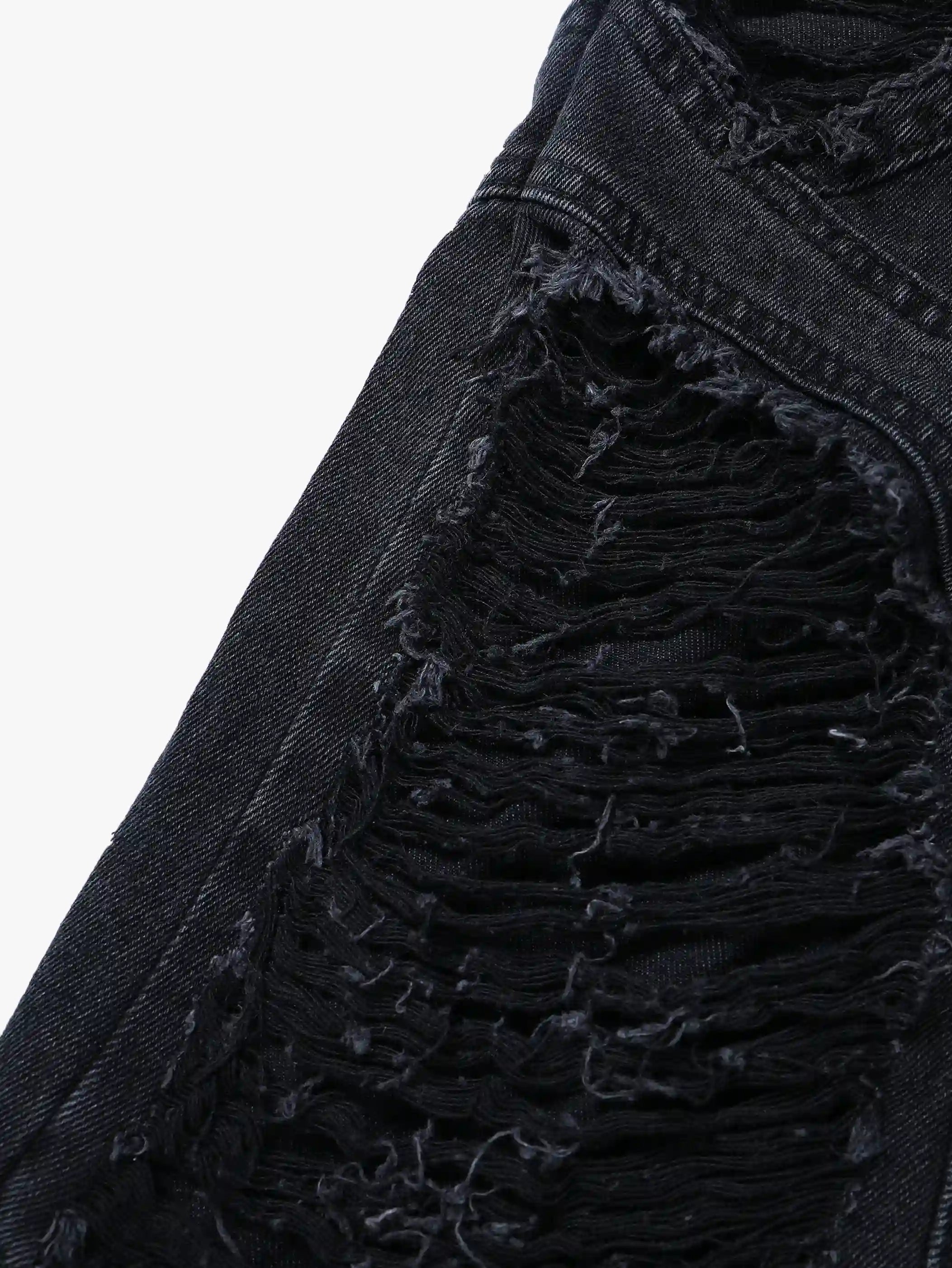 Ripped Street Denim Shorts-S1032