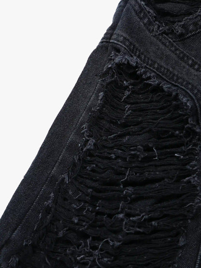 Ripped Street Denim Shorts-S1032