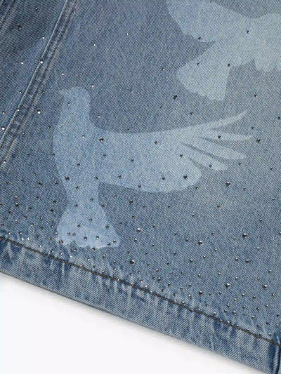 Wings of Freedom Denim Shorts-195