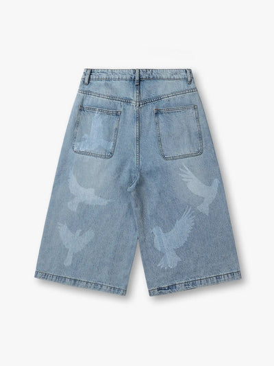 Wings of Freedom Denim Shorts-195