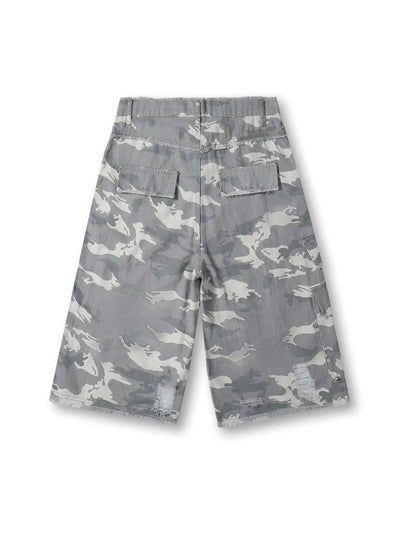 Pantalón Corto Cargo Ancho Camuflaje Urbano-S1037