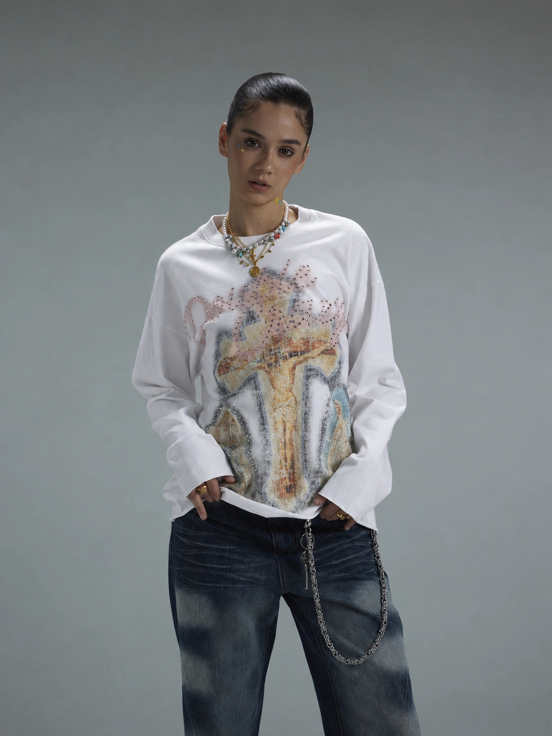 DEAD FAITH Camisa de Franela de Manga Larga-402