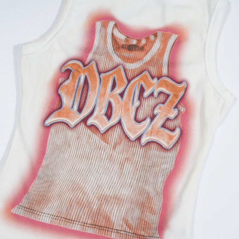 Camiseta sin mangas gótica Trompe L'oeil-570