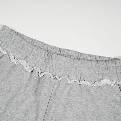 Distressed Leopard Baggy Shorts-623