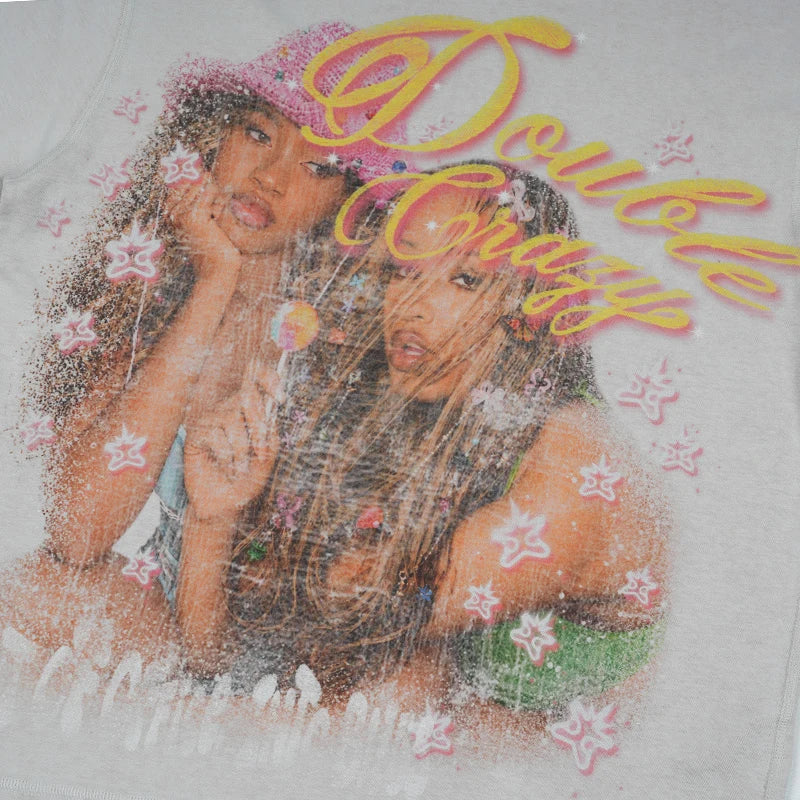 Vintage 90s Girls Two Tone Tee-614