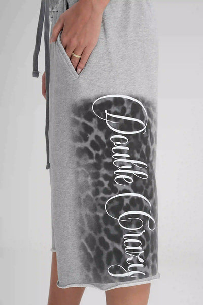 Distressed Leopard Baggy Shorts-623