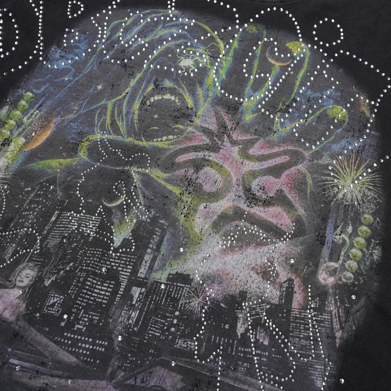 Skyline Monster Raw-Hem Tee-702