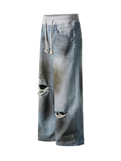 Distressed Dual Waist Denim-S1146