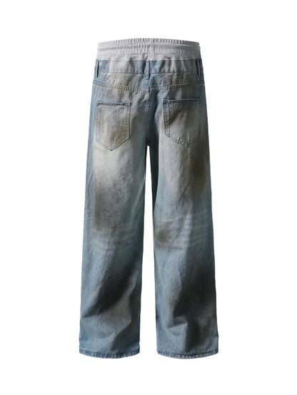 Distressed Dual Waist Denim-S1146