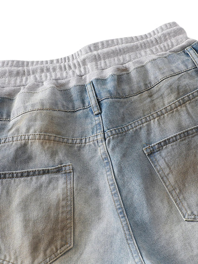 Distressed Dual Waist Denim-S1146
