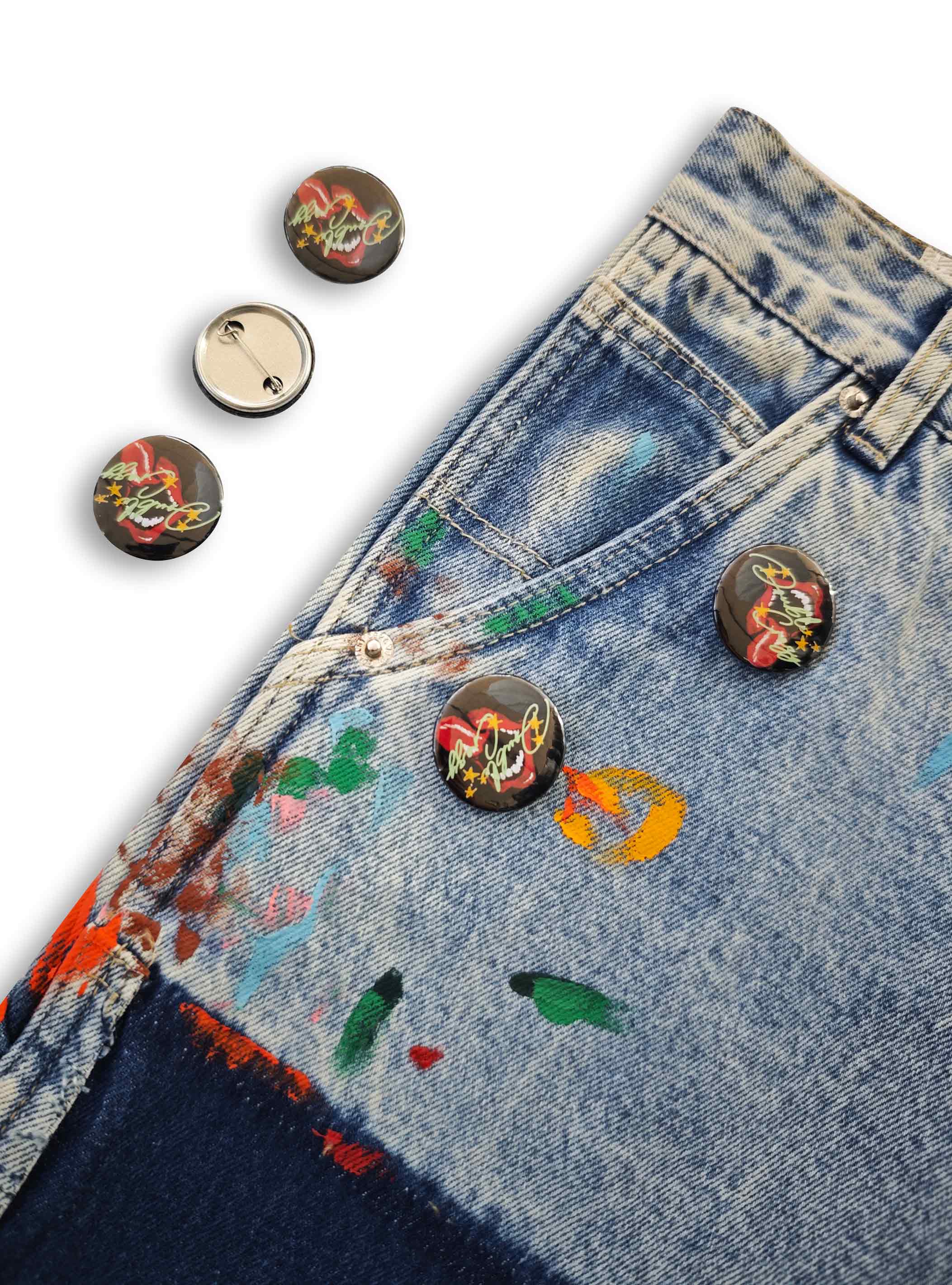 "Rockstar Mouth" Steel-Back Pin-BJ-448