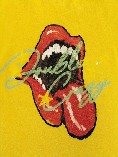 Y2K Grunge Rolling Lips Baby Tee-438
