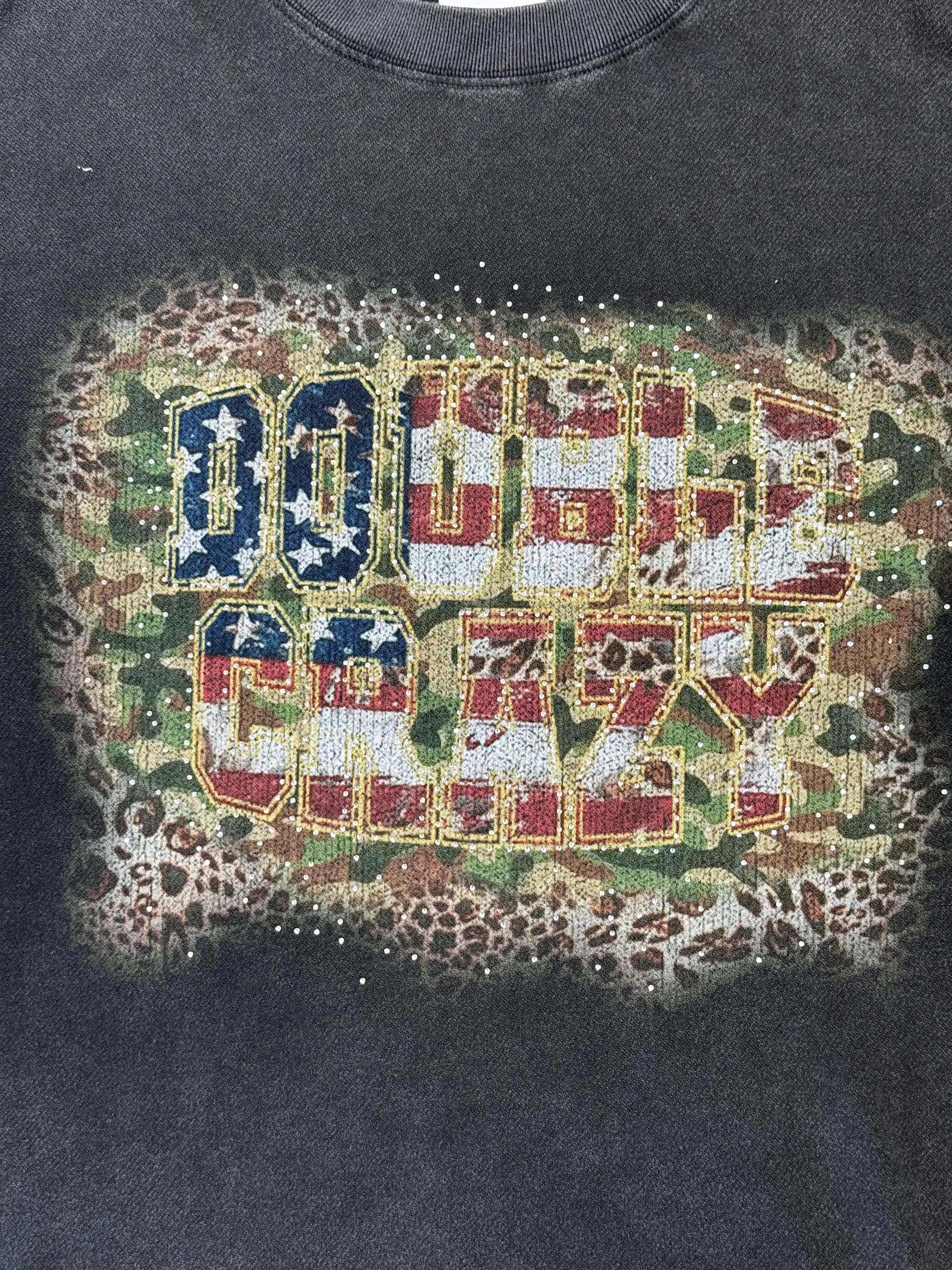 Distressed Boxy USA Flag Tee-432