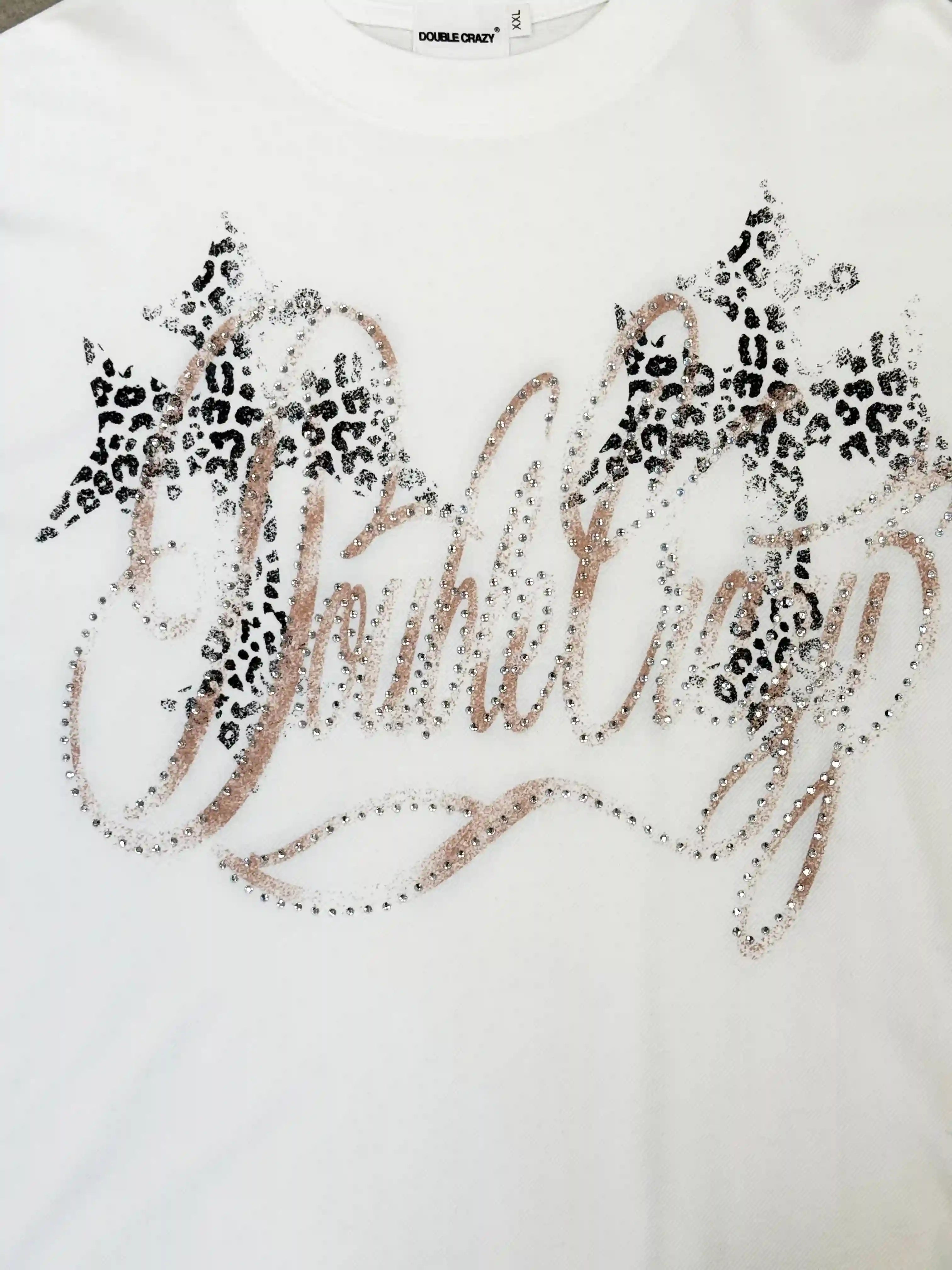 Rhinestone Logo Graphic T-shirt-421