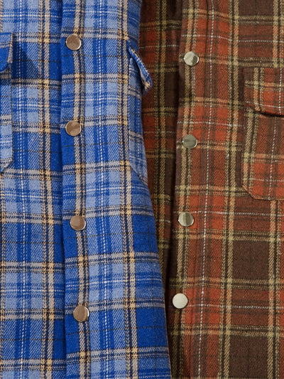 Colorblocked Check Outerwear-S1134