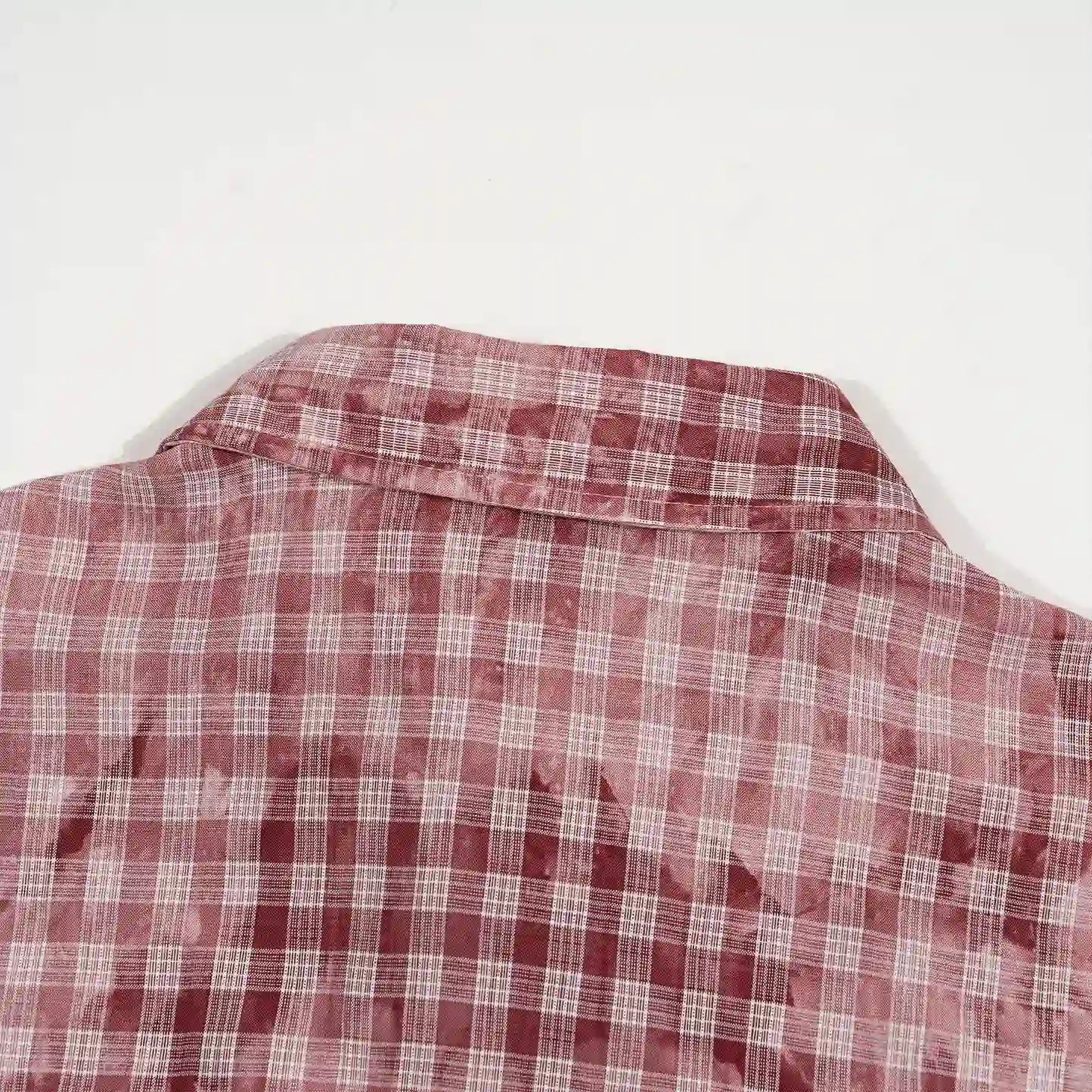 Studded Afro Plaid Shirt-703