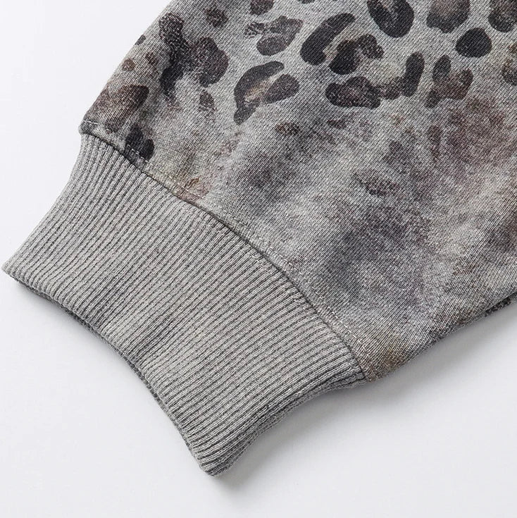 Contrast WOW Leopard Hoodie-770