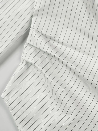 Off-Shoulder Striped Varsity Fitted Shirt-S1110