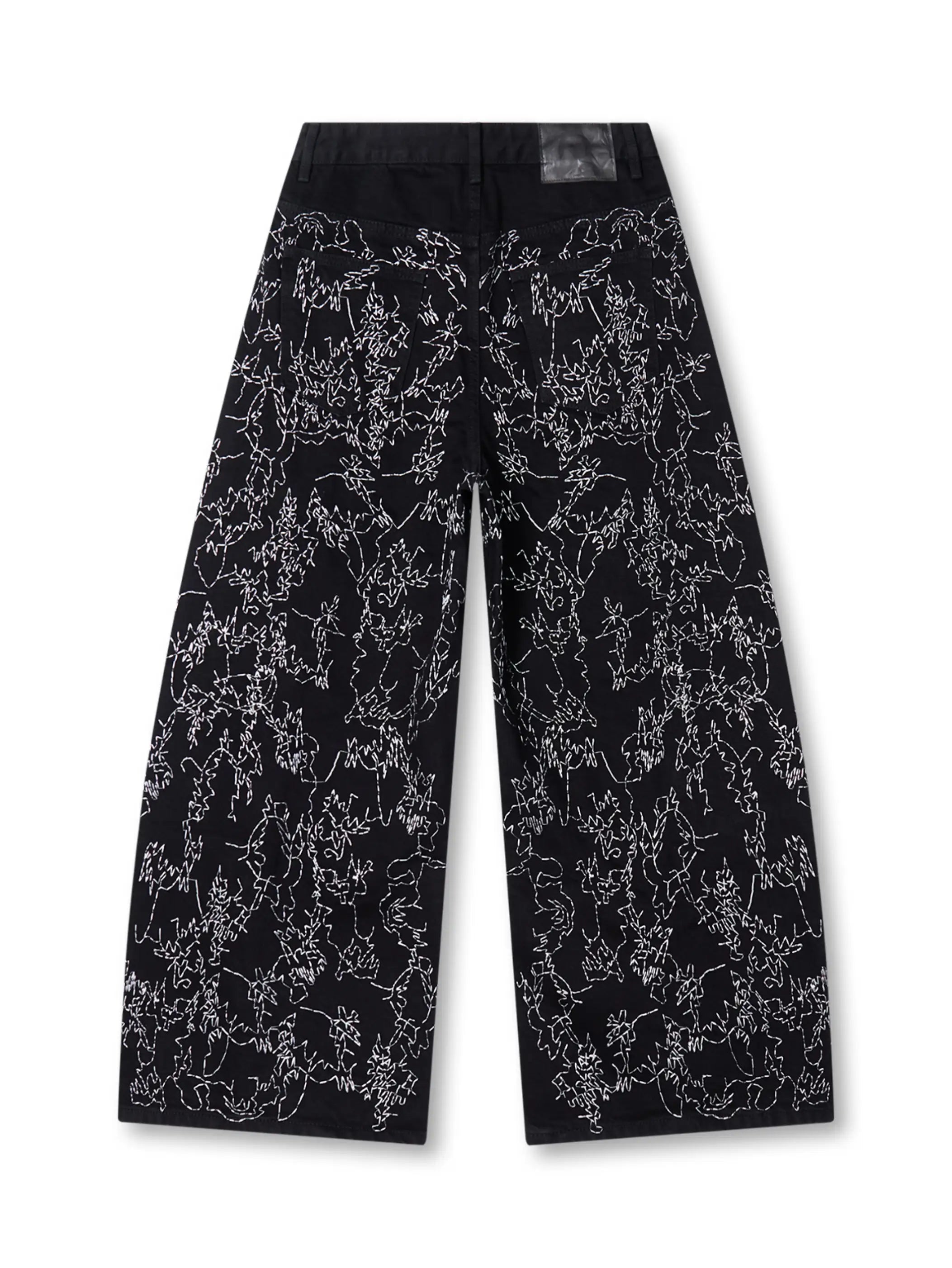 Hand-Drawn Chaos Denim Jeans-S1182