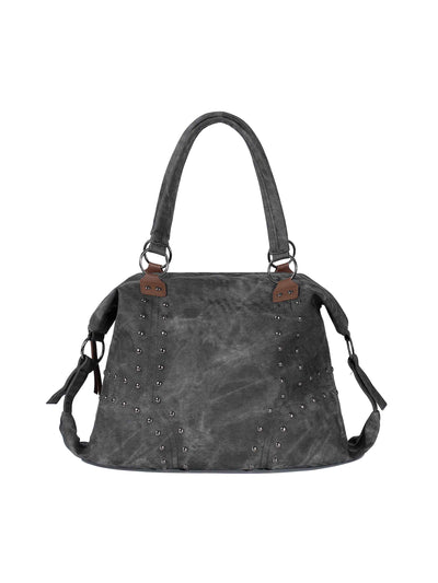 Bolso tote roquero con tachuelas lavado a la piedra-S1221