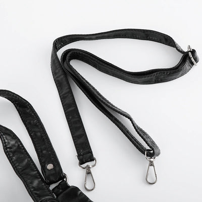 Moto Grunge Multi-zip Hobo Bag-S1223