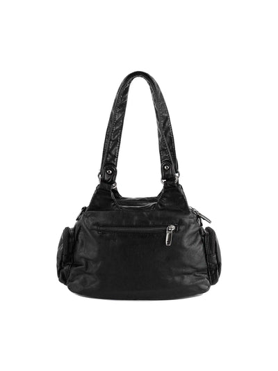 Moto Grunge Multi-zip Hobo Bag-S1223