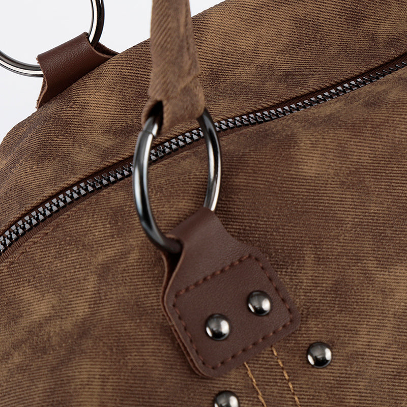 Bolso tote roquero con tachuelas lavado a la piedra-S1221